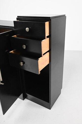 Cabinet Art Déco avec poignées en nickel plaqué