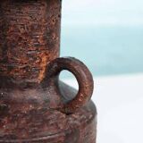 Vintage ceramic table lamp with a space age or bold look, fat lava ceramic from the 1960s.