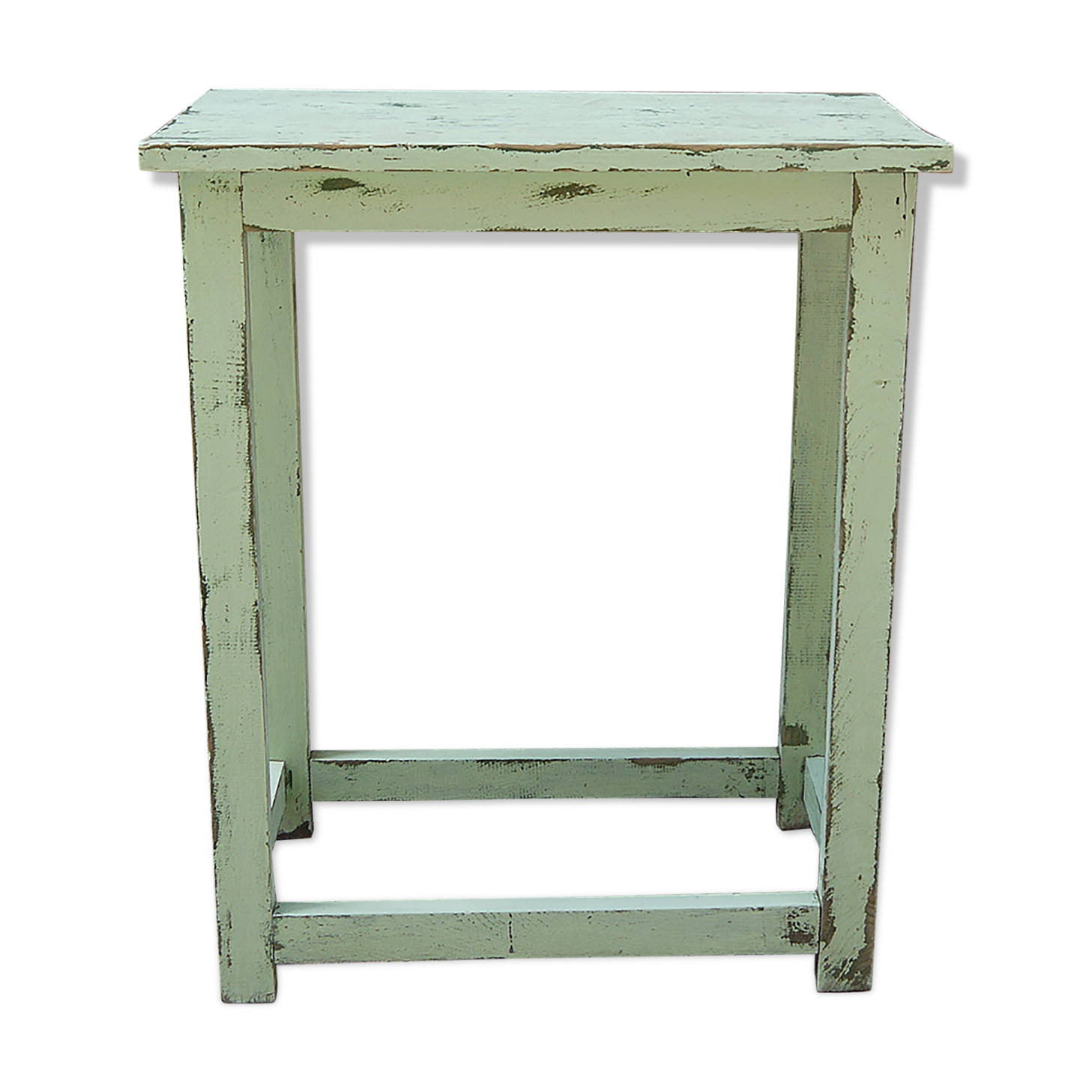 Console établi en bois patinée