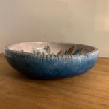 Blue glazed ceramic cup Cazaux Biarritz