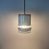 Beautiful, cylinder-shaped hanging lamp in ceramic.