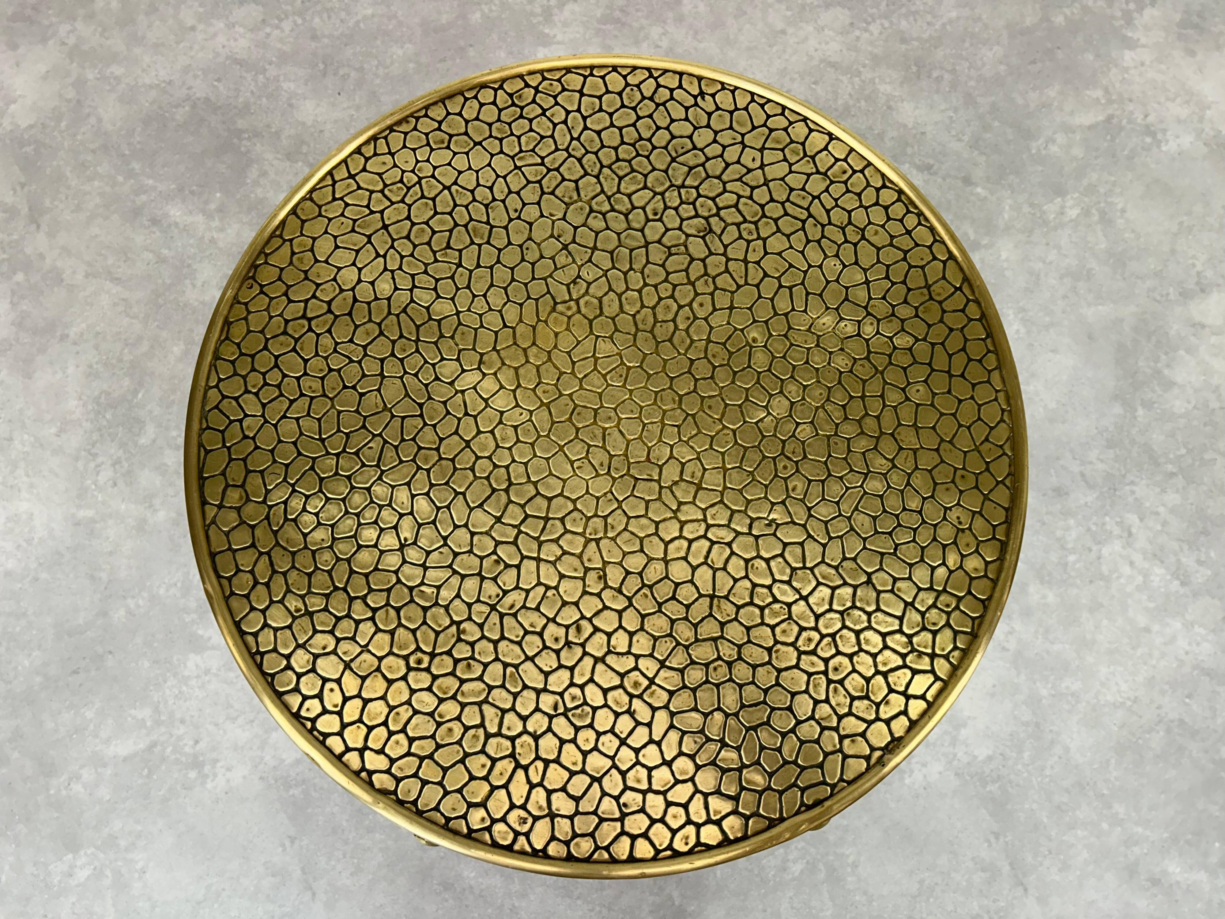 Secession coffee table with a brass top
