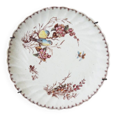 Ancienne assiette à dessert KG Lunéville - Mésange