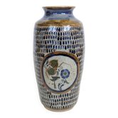 Large ceramic vase Tonalá hand-painted, Mexico 1970s