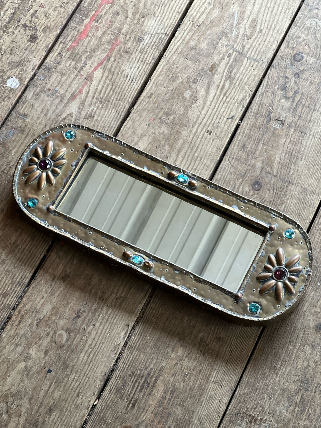 Miroir en laiton année 50