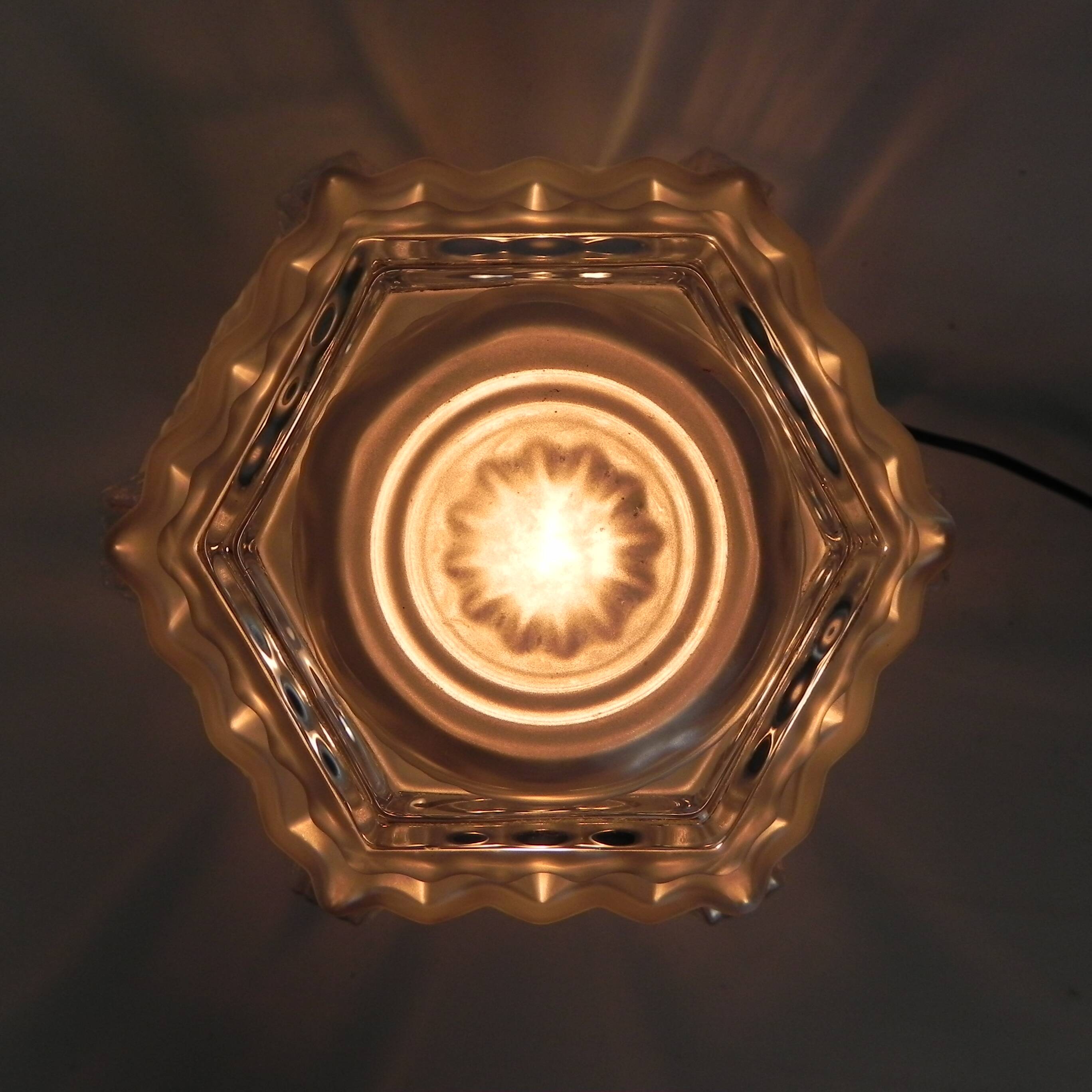 Art Deco ceiling light, skyscraper model, Muller Frères by Francis Hubert, 1930s