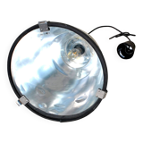 Industrial Workshop Pendant Lamp in Vintage Metal and Glass