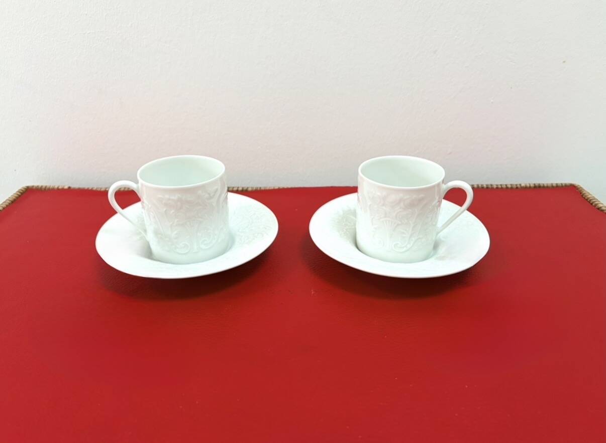 Pair of Limoges porcelain cups - Maison Raynaud - Washington