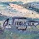 Tableau impressionniste huile sur carton signée MAZARD - école de Barbizon