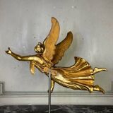 Gilded wooden sculpture, draped angel, Austria around 1800