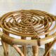 Bar stool in rattan and bamboo - 60s