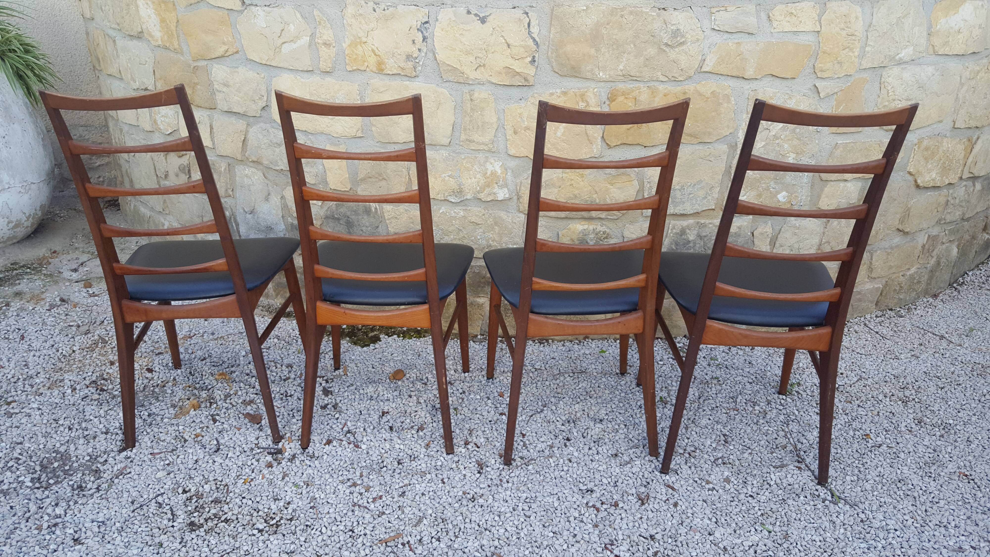 4 chaises Koefoeds modéle Lis en palissandre, Danemark