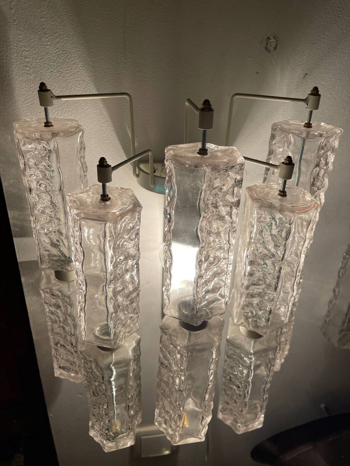 Paolo Venini grande Applique en verre murano , Italie 1960
