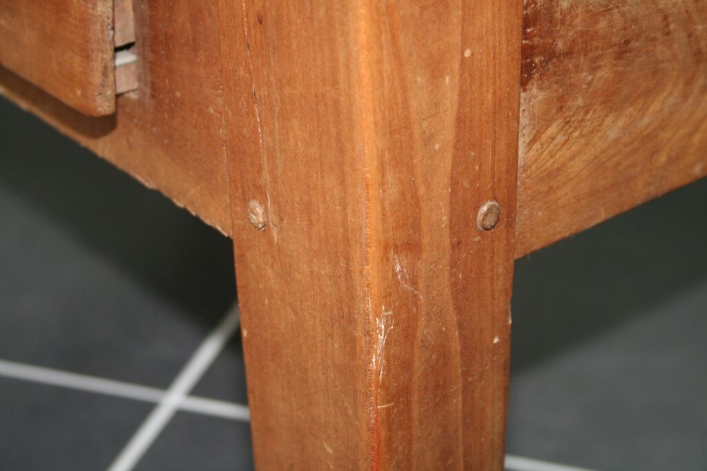 Rustic farm house table with 2 1930 drawers