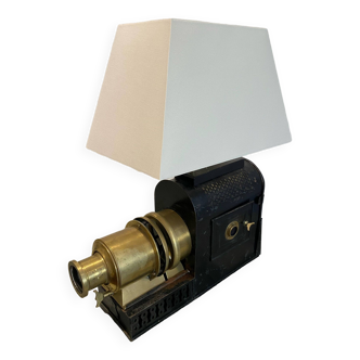 Helios magic lantern fitted as a lamp