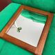 Vintage Scandinavian teak mirror