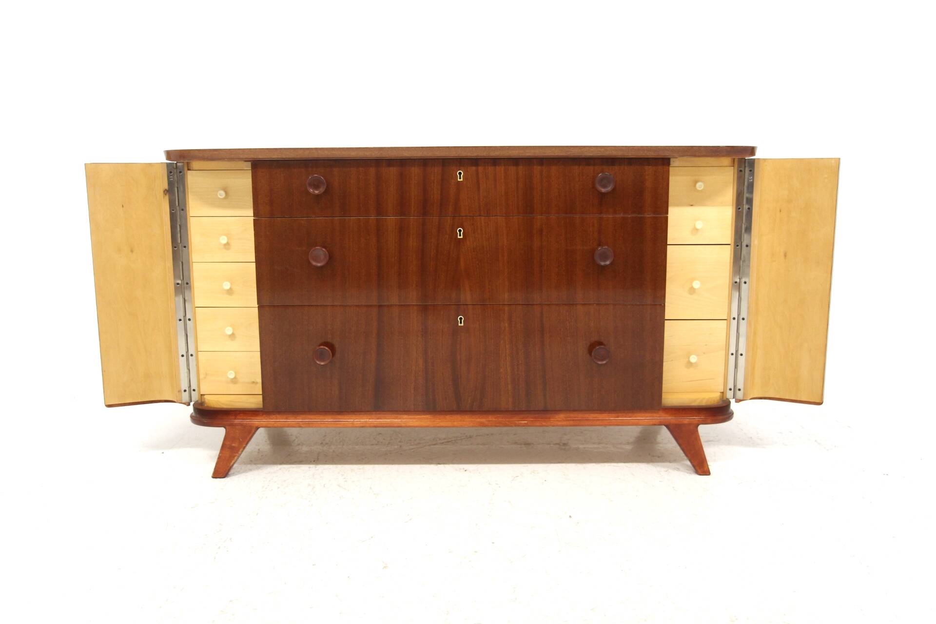 Scandinavian mahogany chest of drawers, Swedish modern, Sweden, 1940