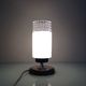 Tube bedside lamp with bi-material/vintage glass lampshade, 60/70s