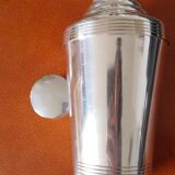 Shaker Art Deco silver metal punched