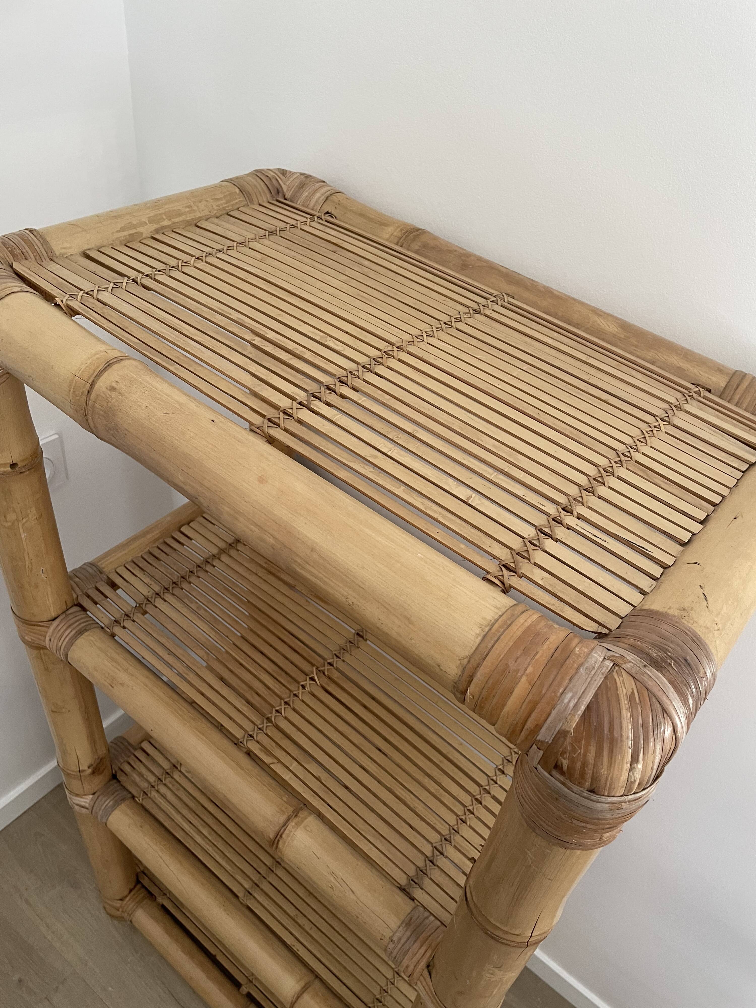 Vintage light bamboo shelf