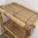 Vintage light bamboo shelf