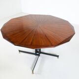 Mid-Century Round Wooden Dining Table, Italy, 1960s