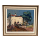 Original Swedish Oil on Canvas – “Mediterranean Scene” by Axel Hamborn – Signed – Vintage & Framed