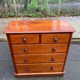 Victorian English commode in solid wood