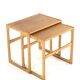 Ensemble de 2 tables gigognes en chêne - design danois - moderne du milieu du siècle