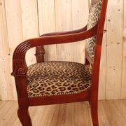 Fauteuil époque empire en acajou