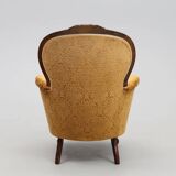 Rococo-Style Sofa & Armchair — Plush Upholstery — 20th Century — Romantic S