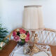 Lampe de chevet , de table , angelot en laiton doré