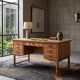 Freestanding Oak Desk attributed to Henning Kjærnulf, Denmark, 1960s