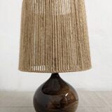 Vintage ceramic lamp and jute rope