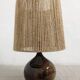 Vintage ceramic lamp and jute rope