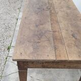 Old rustic farm table in solid oak 19th - 1m12