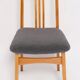 Mid-Century beech wood chair with grey boucle fabric, M. Zielinski, Europe, 1960.