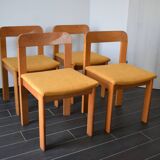 4 70s brutalist style chairs