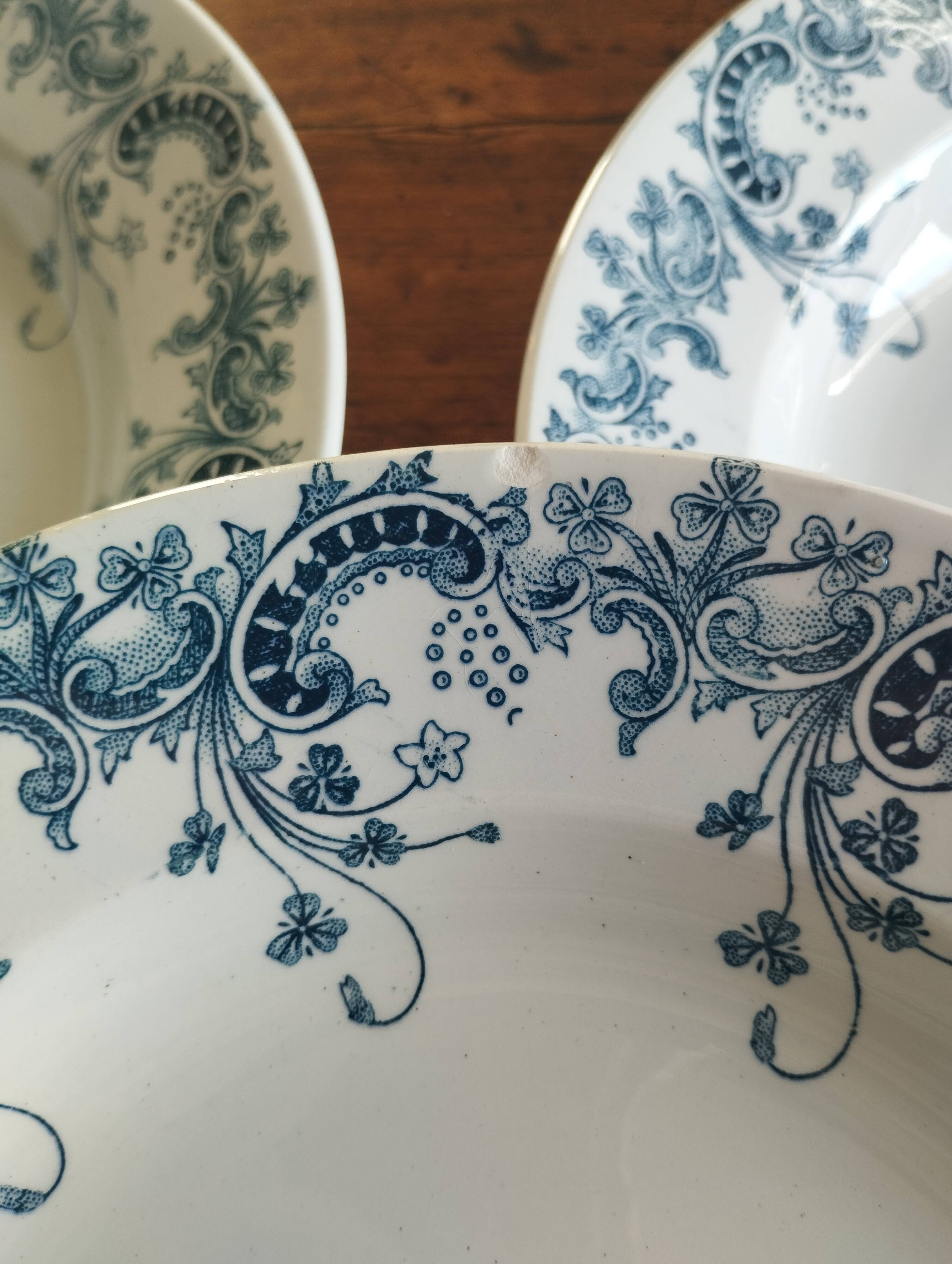 « Byzantin » - 6 assiettes creuses terre de fer St-Amand & Hamage