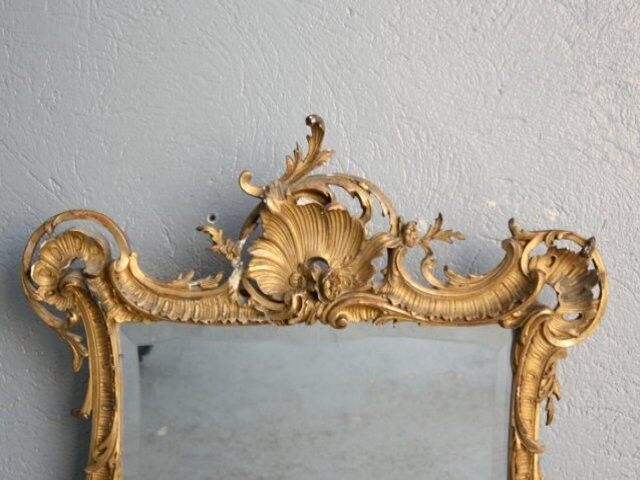 Mirror Louis XV style gilded 68x88cm stucco