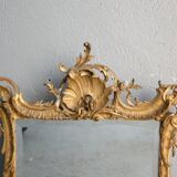 Miroir de style Louis XV en stuc doré 68x88cm