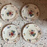 6 Sarreguemines dinner plates