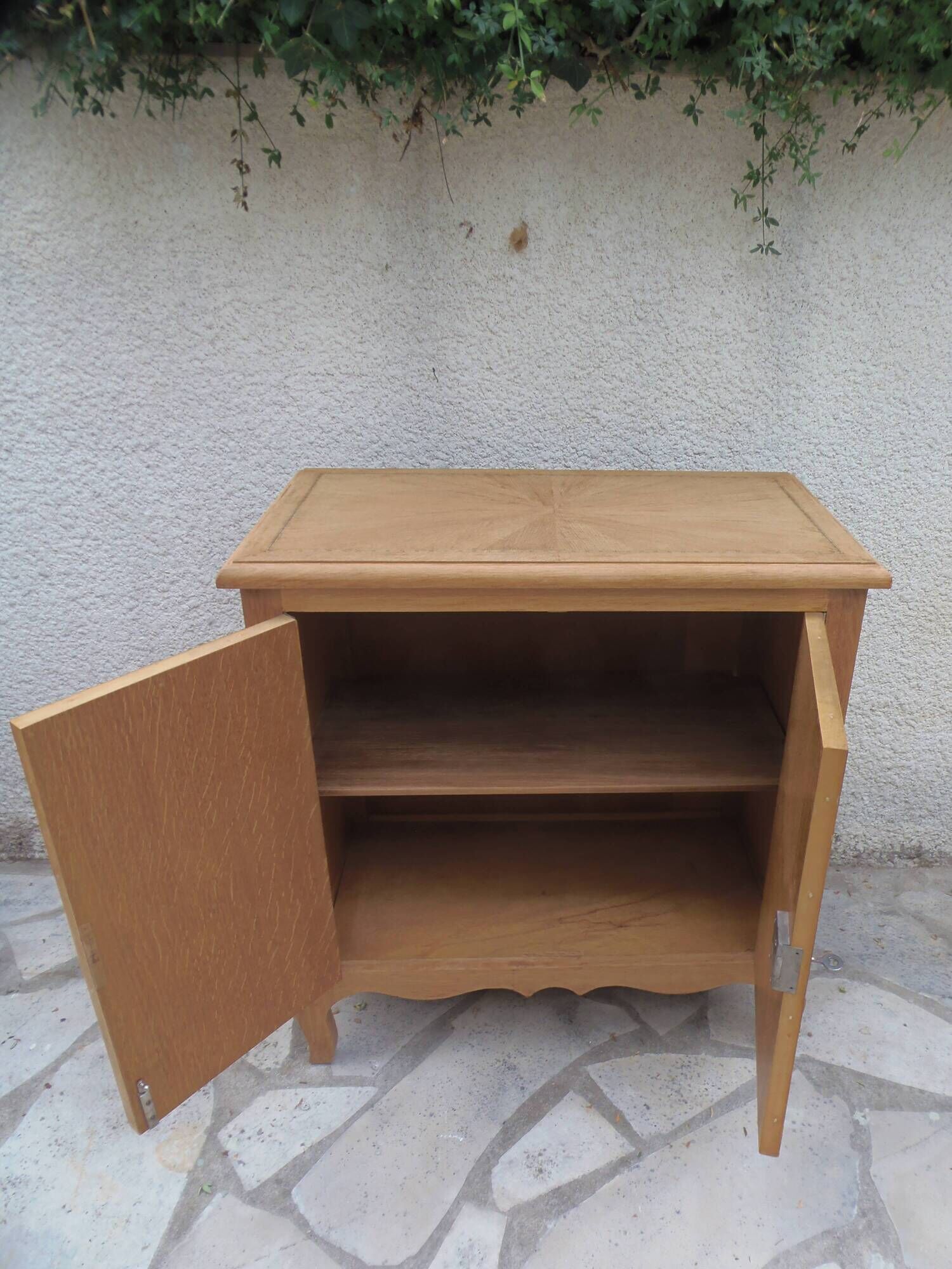 Small vintage marquetry wooden cabinet – 2 doors – Classic style