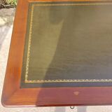 Green leather tray desk