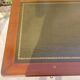 Green leather tray desk