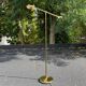 Lampe de sol en laiton vintage réglable avec variateur