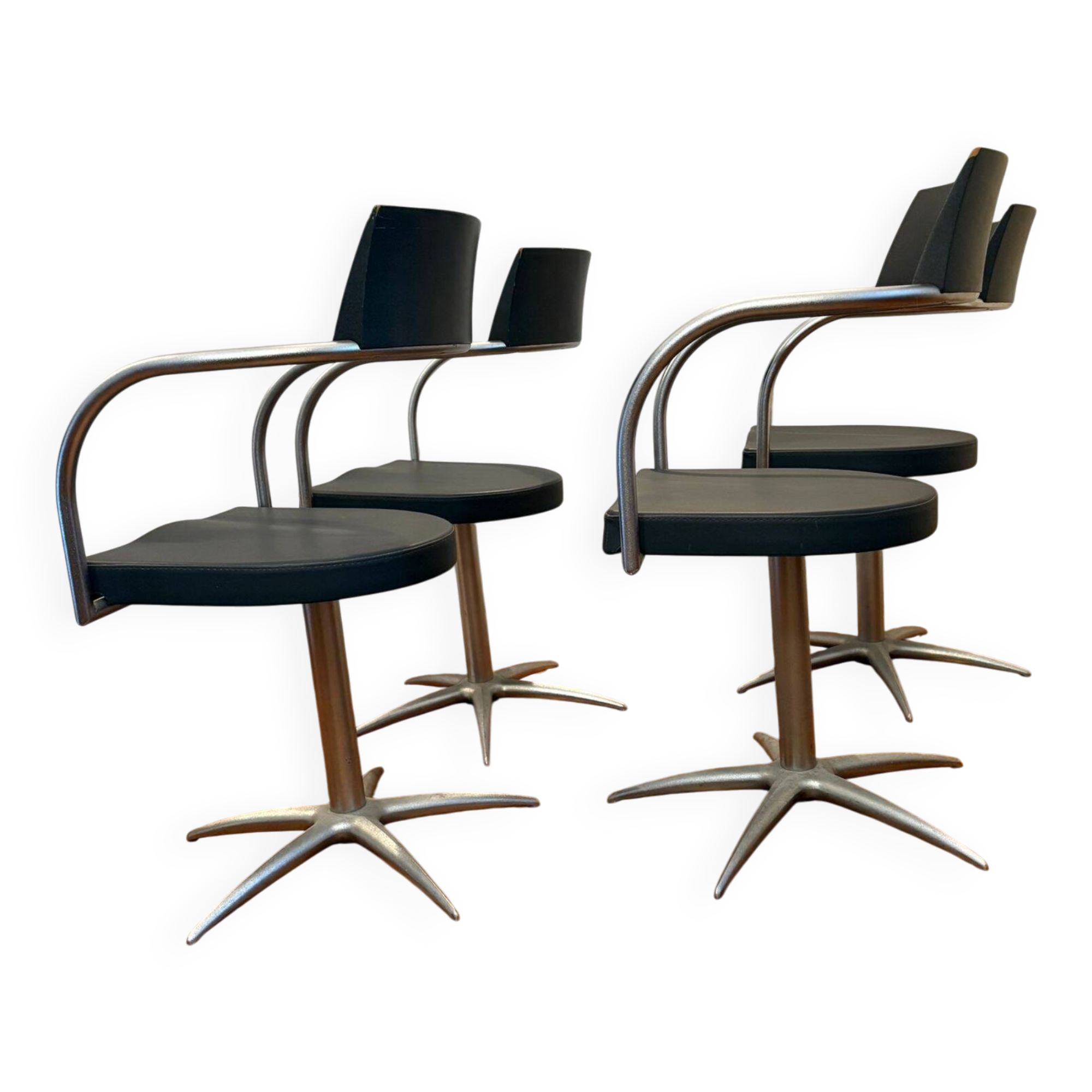 Rare set of 4 "Techno" armchairs – Philippe Starck for Maletti / L'Oréal,