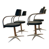 Rare lot de 4 fauteuils "Techno" – Philippe Starck pour Maletti / L'Oréal,