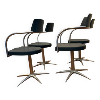 Rare set of 4 "Techno" armchairs – Philippe Starck for Maletti / L'Oréal,