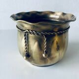 Paire de cache pot cordelette en laiton